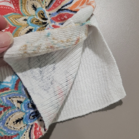 Daniel Rainn Cristiana Floral Print Linen Blend Open Front Cardigan Size L... - Picture 13 of 16